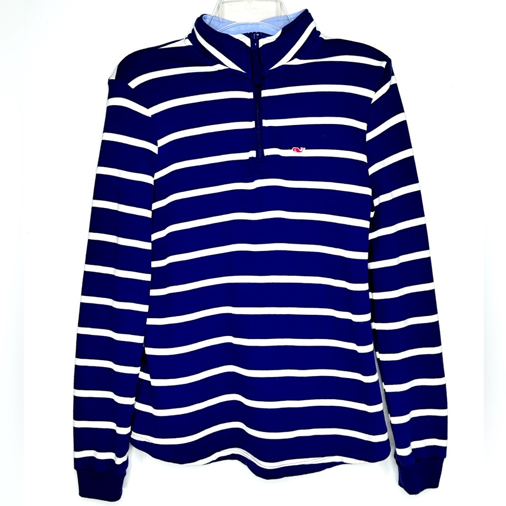 Vineyard Vines Target Collab Blue Stripe Nautical Pullover Sweater Coastal Sz XS - Picture 2 of 9